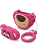 Силиконовый футляр Disney series для наушников AirPods + кольцо Лотсо / Розовый