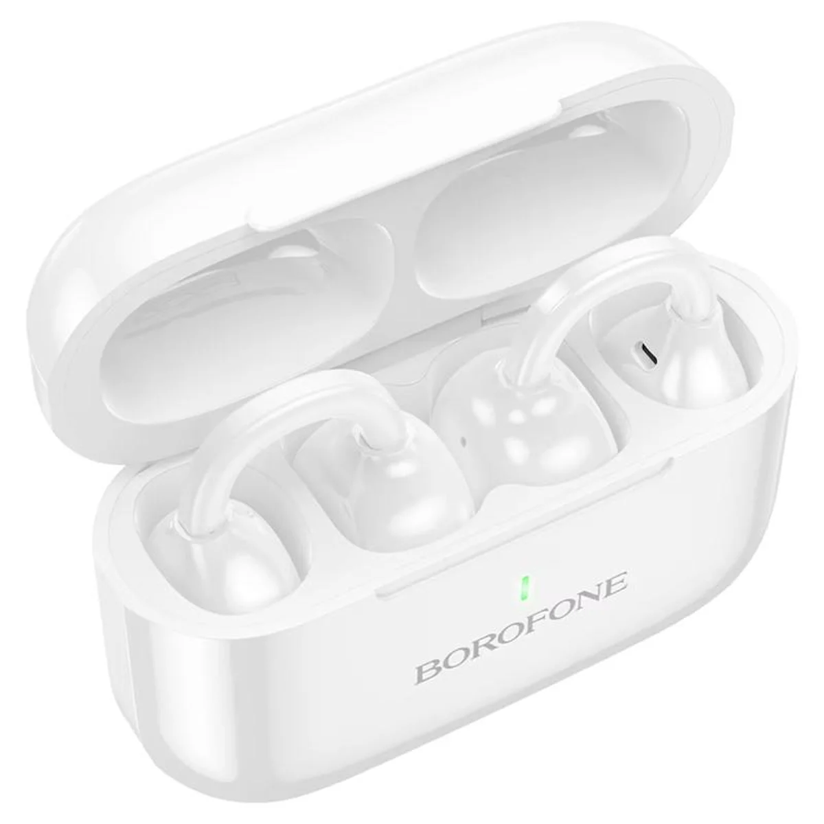 Беспроводные TWS наушники Borofone BW95 Cancion clip-on White