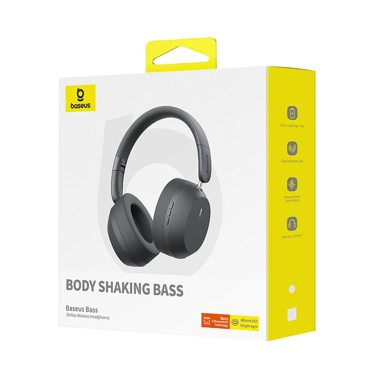 Накладные беспроводные наушники Baseus Bass 35 Max (A00070800) Twilight Grey