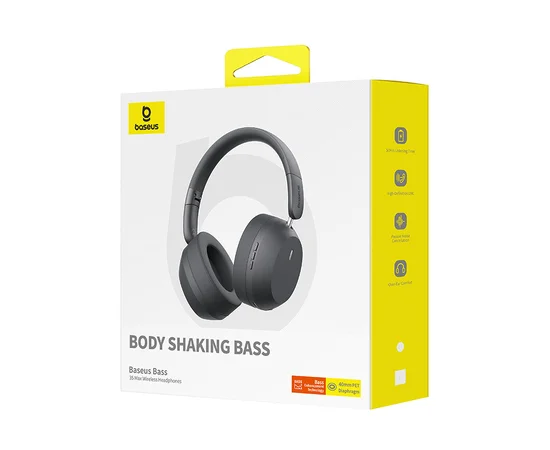 Накладные беспроводные наушники Baseus Bass 35 Max (A00070800) Twilight Grey