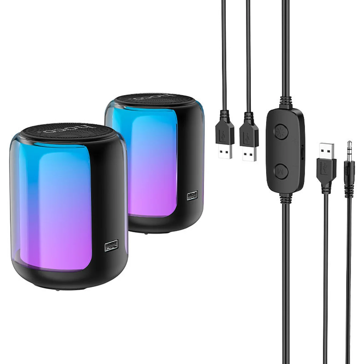 Bluetooth Колонка Hoco BS56 Colorful 2in1 Black