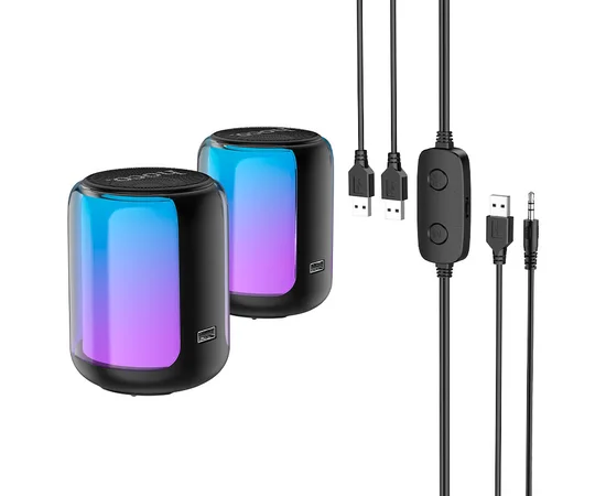 Bluetooth Колонка Hoco BS56 Colorful 2in1 Black