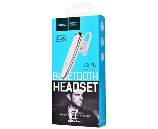 Bluetooth Гарнитура Hoco E29 Splendour Белый