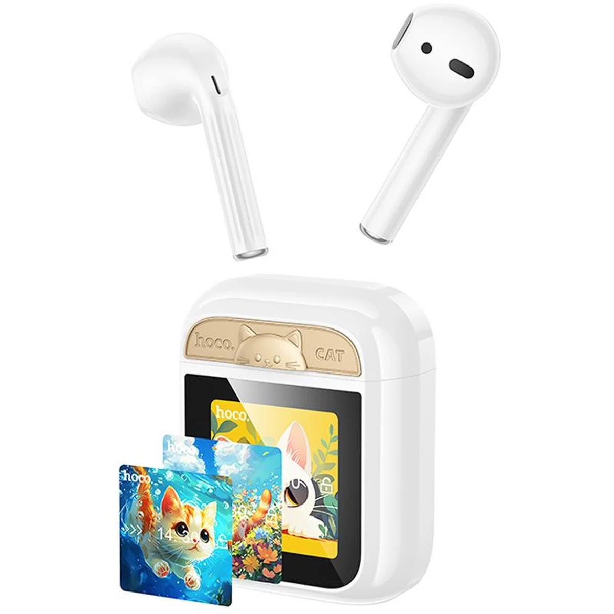 Беспроводные TWS наушники Hoco EW86 Cat White