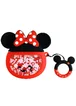 Силиконовый футляр Disney series with Sparckles & Water для наушников AirPods 1/2 + кольцо Минни Маус/Красный
