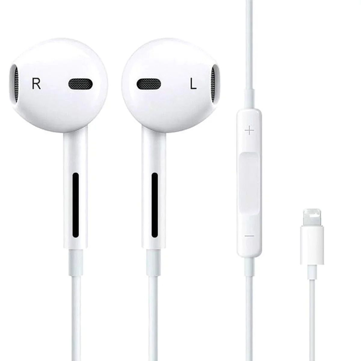 Гарнитура EarX для Apple iPhone с регулировкой громкости, разъём Lightning, (box) Белый