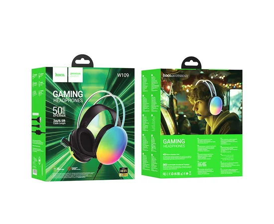 Накладные наушники Hoco W109 Rich gaming Black