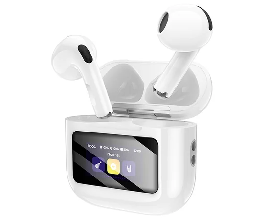 Беспроводные TWS наушники Hoco EW73 Randy with Touch Screen White