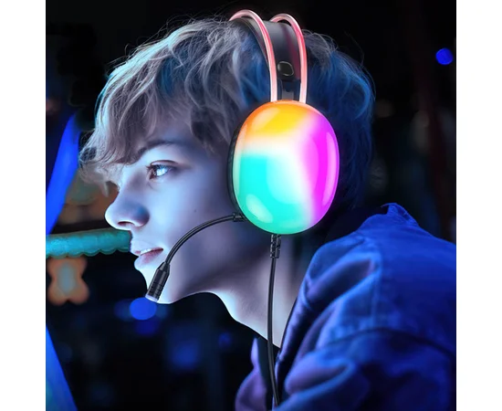 Накладні навушники Hoco W109 Plus Rich USB7.1 channel gaming Black