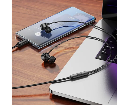 Наушники Borofone BM94 Sonar universal (Type-C/1.2m) Black