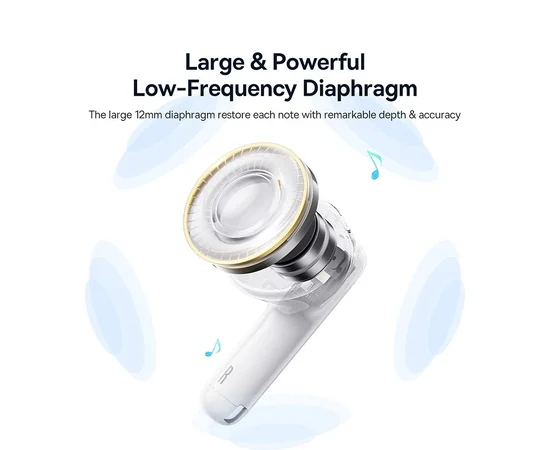 Бездротові навушники TWS Baseus Bowie E13 (A00059701217-Z) Moon White