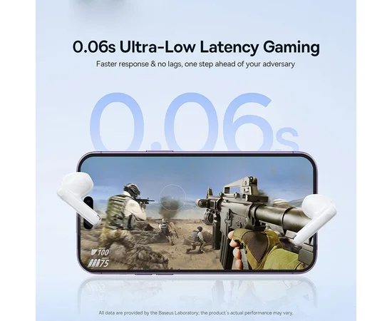 Бездротові навушники TWS Baseus Bowie E13 (A00059701217-Z) Moon White