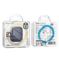 Беспроводные TWS наушники Hoco EW41 Plus (carbon fiber pattern version) Blue