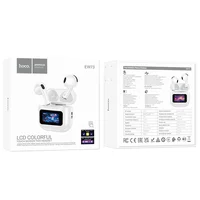 Бездротові навушники TWS Hoco EW73 Randy with Touch Screen White