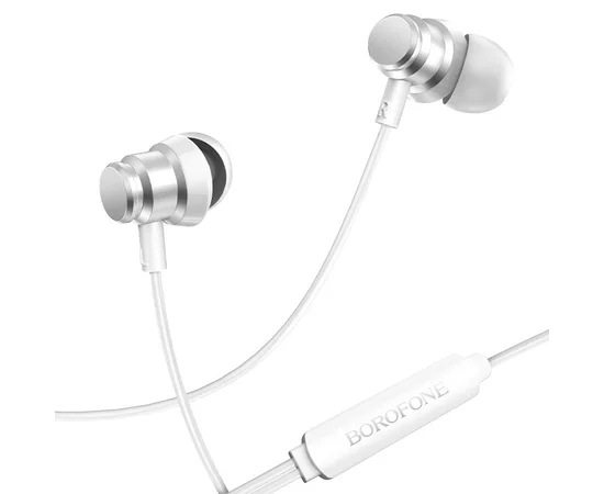 Наушники Borofone BM62 Prosperity universal Moonlight silver