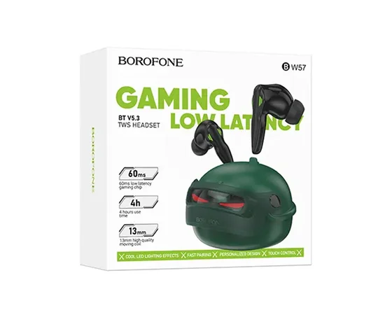 Беспроводные TWS наушники BOROFONE BW57 Mecha Green