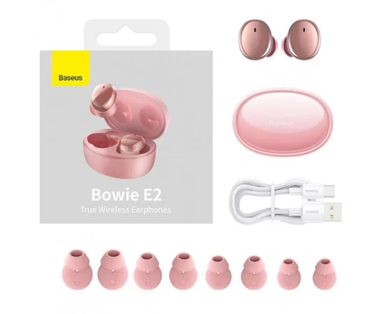 Bluetooth наушники Baseus Bowie E2 TWS (NGTW09) Pink