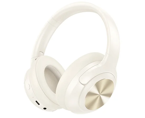 Накладные беспроводные наушники Hoco W54 Young ANC Milky White