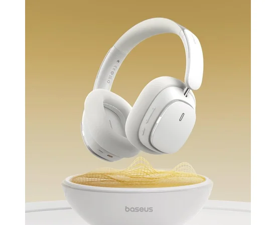 Накладні бездротові навушники Baseus Bowie H1 Pro Noise-Cancellation (A00050601) Moon White