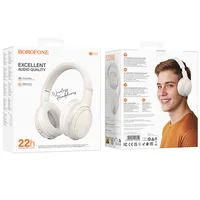 Накладные беспроводные наушники BOROFONE BO29 Fascinador Milky White