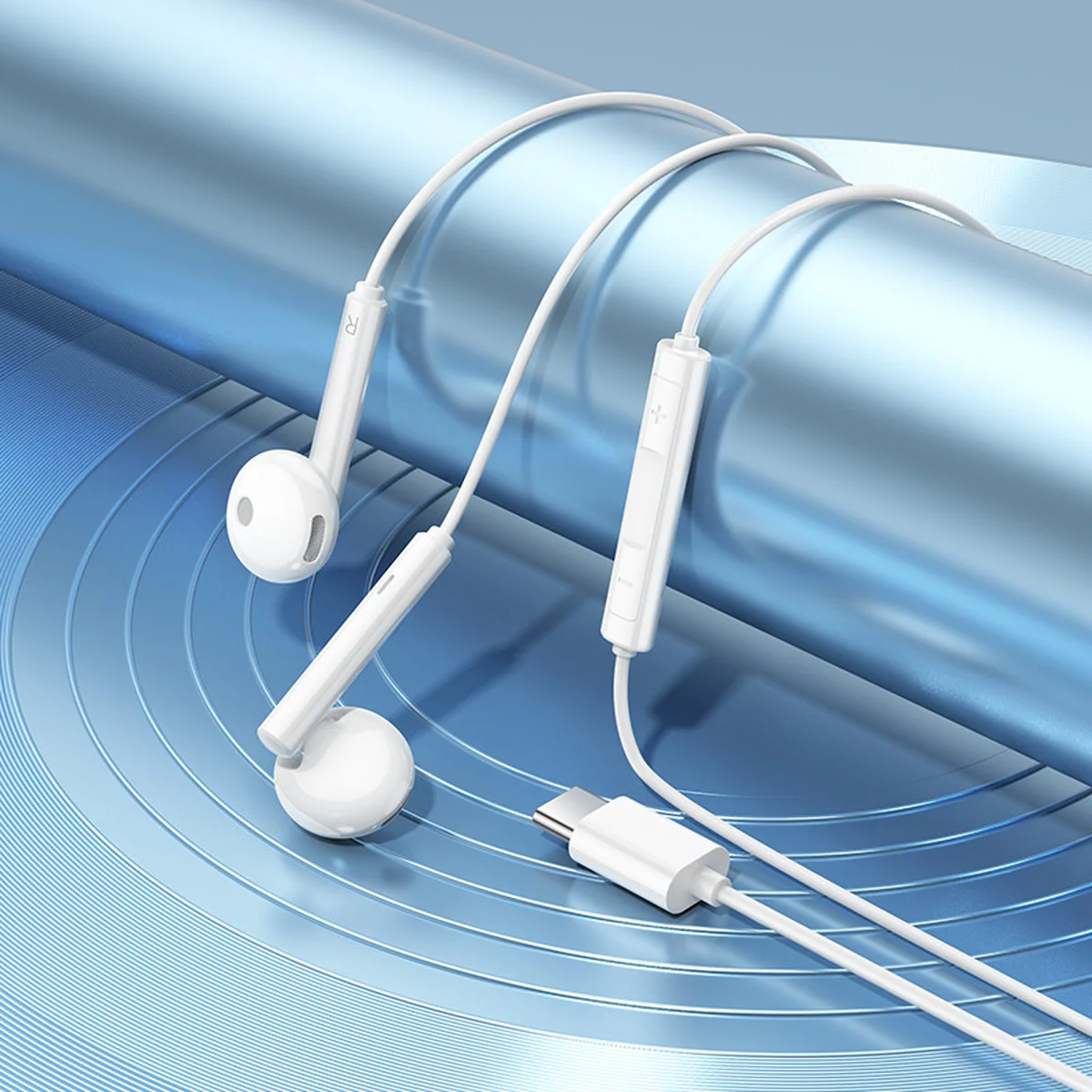 Навушники Borofone BM82 Art music to Type-C White