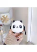 Силиконовый футляр Panda для наушников AirPods Черно - белый