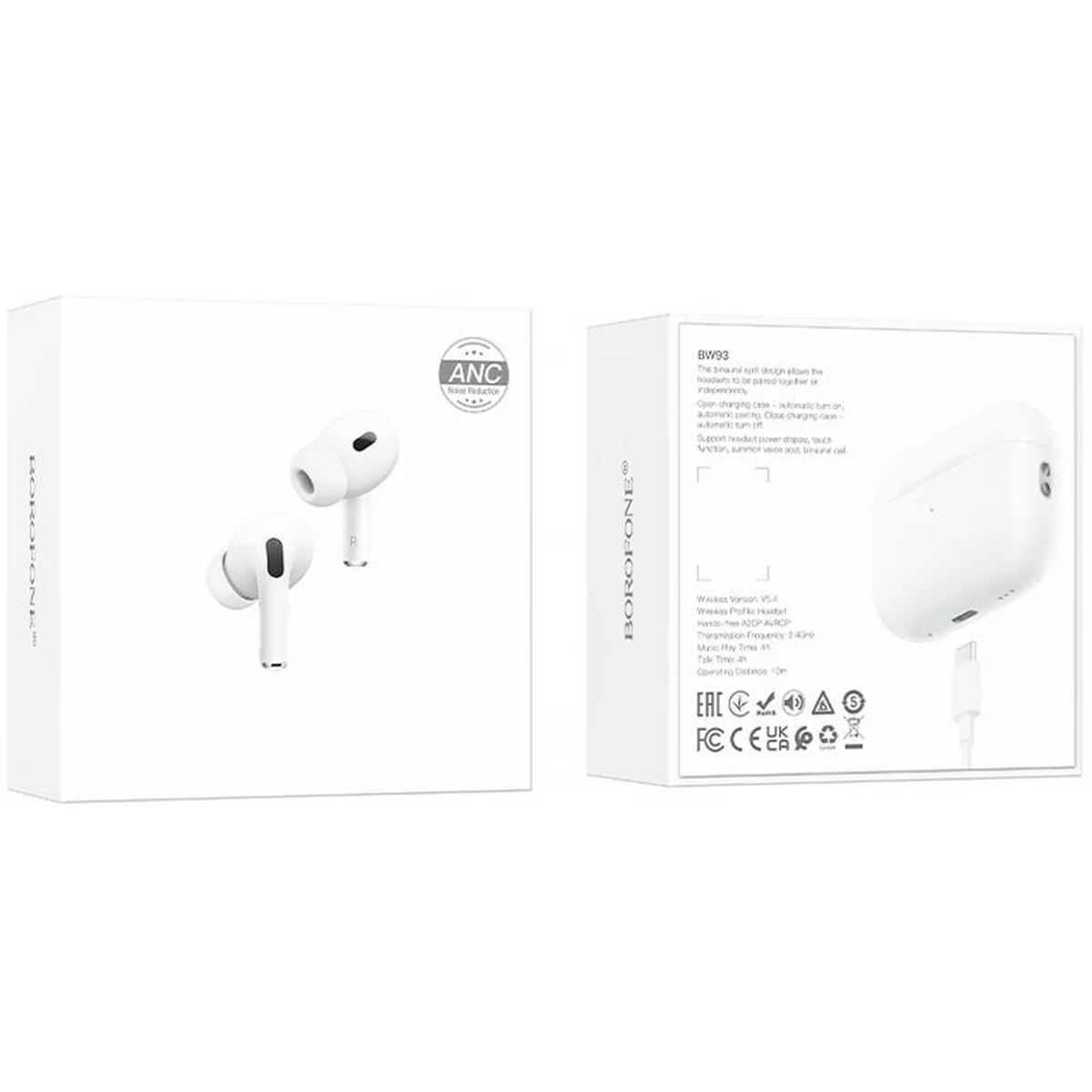 Бездротові навушники TWS Borofone BW93 ANC White