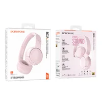 Накладные беспроводные наушники BOROFONE BO32 Show Pink
