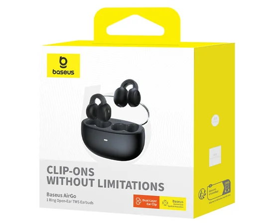 Беспроводные TWS наушники Baseus AirGo 1 Ring Open-Ear (A00069201) Cluster Black