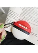Силиконовый футляр Pokemon series для наушников AirPods Pro + кольцо Покебол/Красно-белый