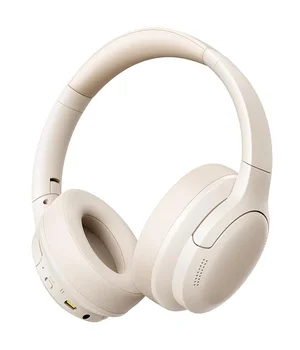 Накладные беспроводные наушники Baseus Bass BH1 Lite AI ENC (A0203C) Starlight Off-White