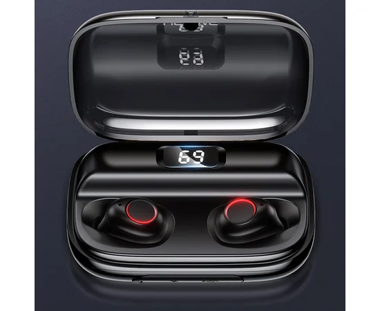 Беспроводные Bluetooth наушники USAMS-YJ Digital Display Wireless 5.0 Черный