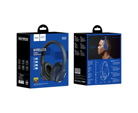 Bluetooth наушники Hoco W28 Синий
