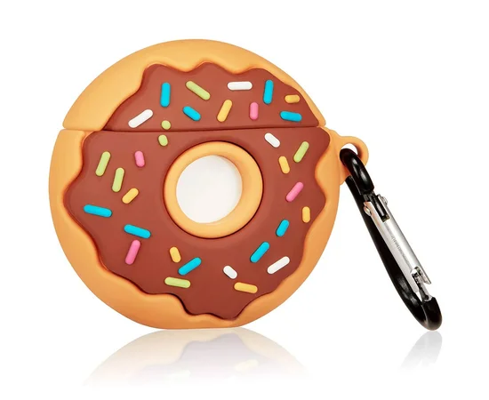 Силиконовый футляр Donut для наушников AirPods Коричневый