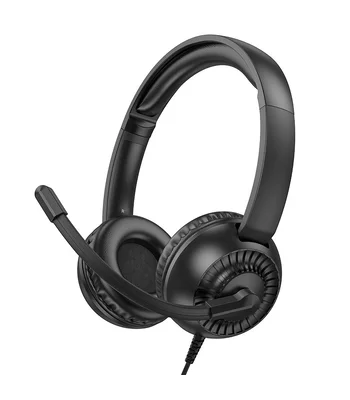 Накладні навушники Hoco W112 Pures (3.5mm/1.8m) Black