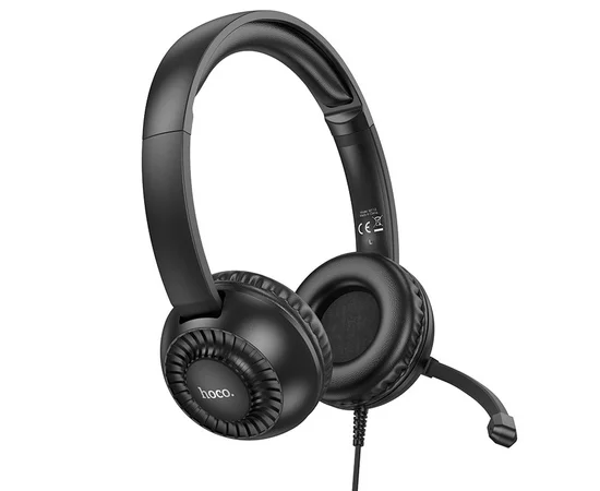 Накладні навушники Hoco W112 Pures (3.5mm/1.8m) Black