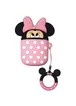 Силиконовый футляр Disney series для наушников AirPods2 + кольцо Минни Маус - розовый