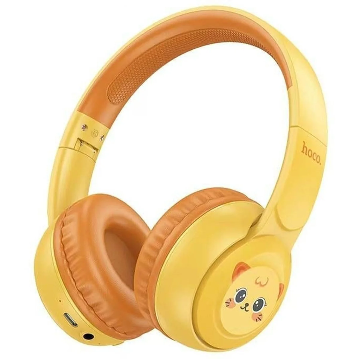 Накладные беспроводные наушники Hoco W60 Rhyme for children Sun yellow