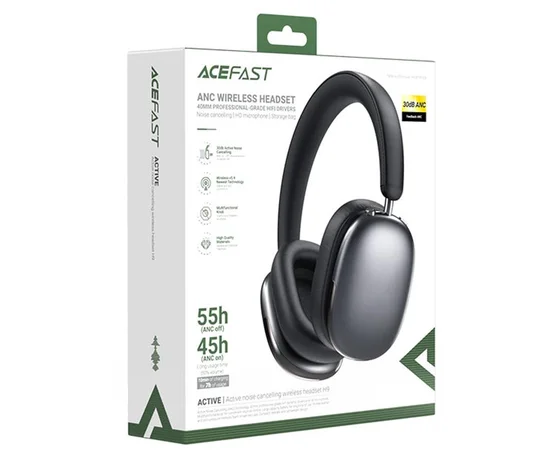 Накладные беспроводные наушники Acefast H9 ANC Gray