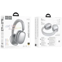 Накладные беспроводные наушники Hoco W63 Triunfo ANC Silver