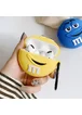 Силиконовый футляр M & M`s с карабином для наушников AirPods2 Желтый