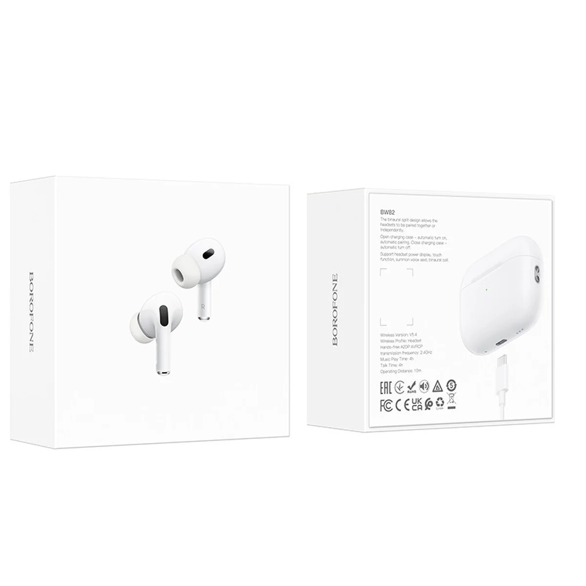 Беспроводные TWS наушники BOROFONE BW82 White