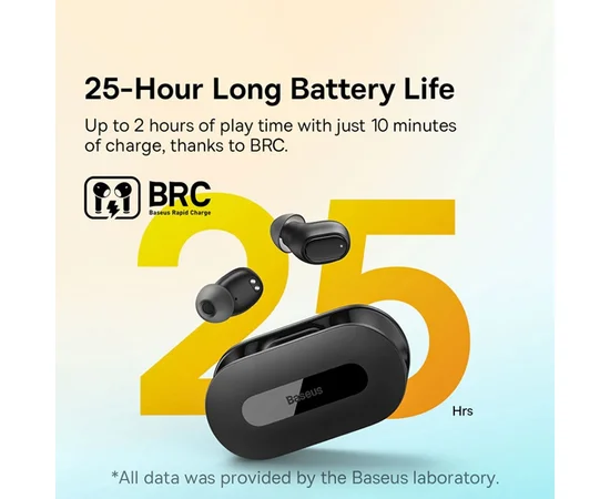 Бездротові навушники TWS Baseus Bowie EZ10 OS (A00054300116-Z) Black