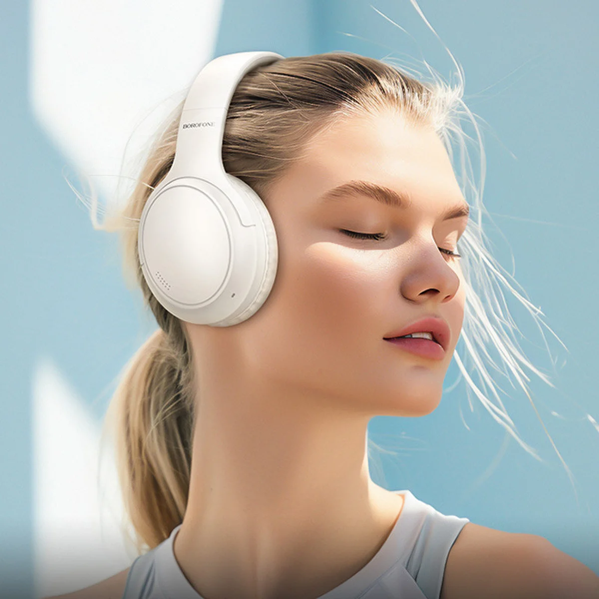 Накладные беспроводные наушники BOROFONE BO29 Fascinador Milky White