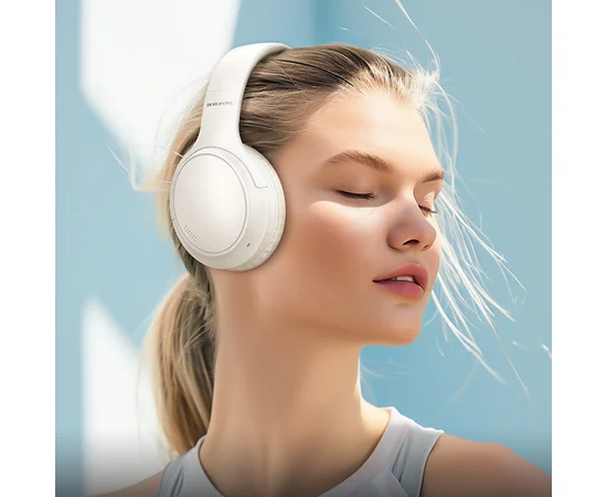 Накладные беспроводные наушники BOROFONE BO29 Fascinador Milky White
