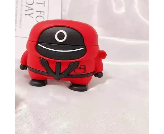 Силиконовый футляр Squid Game для наушников AirPods Pro Красный / Круг Рабочий