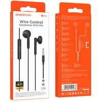 Наушники Borofone BM82 Art music wire control Black