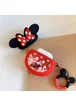 Силиконовый футляр Disney series with Sparckles & Water для наушников AirPods 1/2 + кольцо Минни Маус/Красный