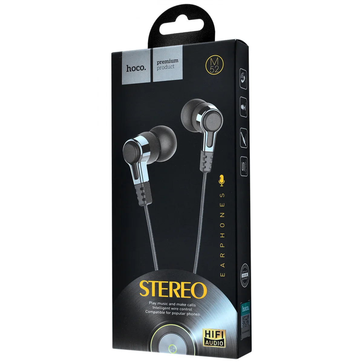 Стерео Навушники Hoco M52 Amazing Rhyme With Microphone Чорний