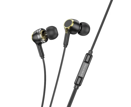 Наушники Borofone BM90 Miller universal (3.5mm/1.2m) Black